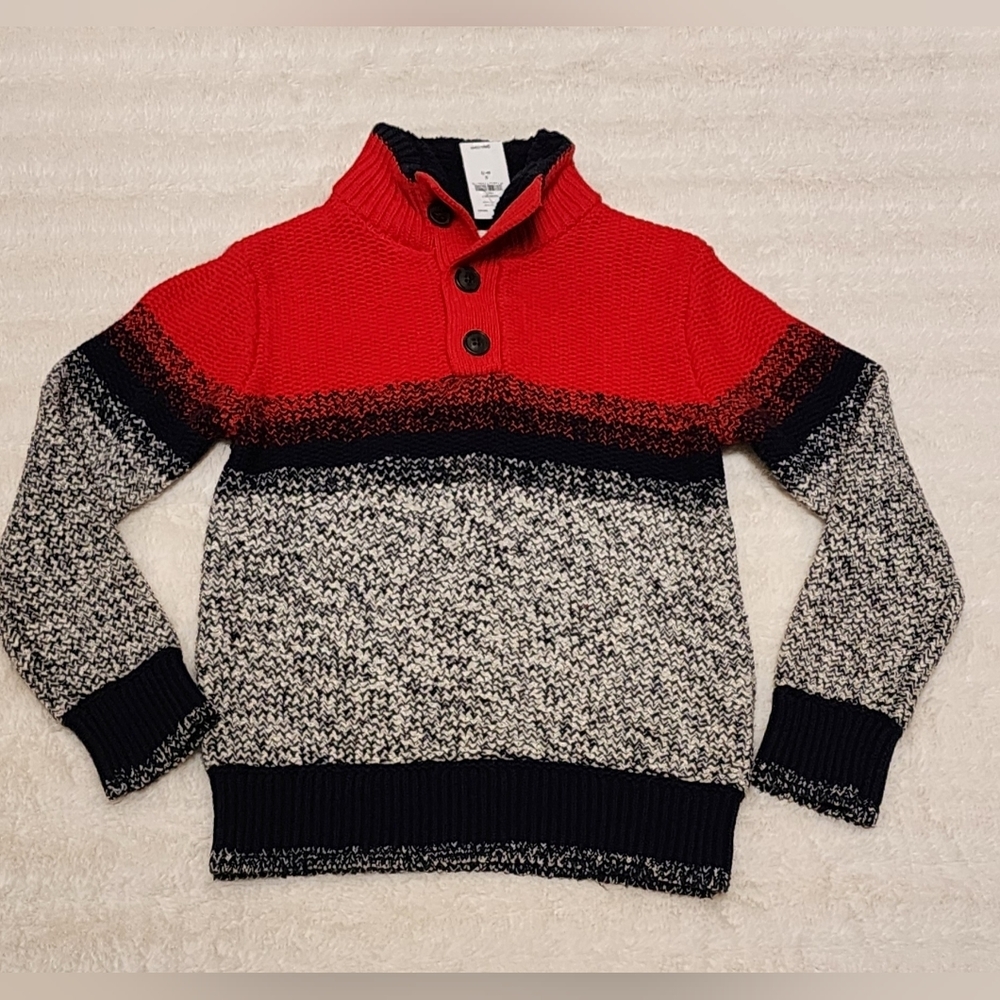 Gap Colorblock Bottom Mockneck Kid Sweater.